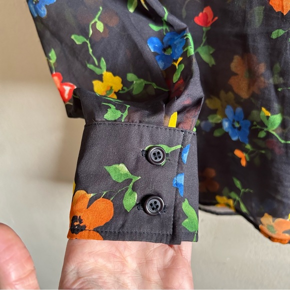 70's Sheer Floral Blouse - Picture 8 of 9